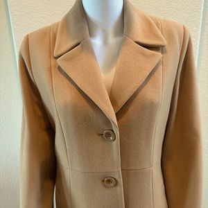 Kristen Blake Camel Single Breasted Peacoat Size 10